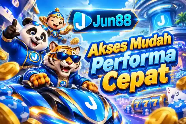 Ilustrasi akses cepat dan stabil platform Jun88 dengan performa responsif di semua perangkat