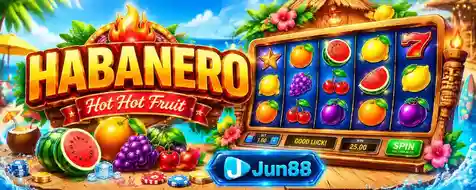 Logo Habanero - provider game global dengan 42 judul game dan RTP rata-rata 95.8% di Jun88