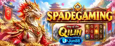Logo Spadegaming - provider game global dengan 38 judul game dan RTP rata-rata 95.5% di Jun88